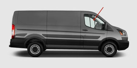 Passenger Right Side Front Door Window Door Glass Compatible with Ford Transit 83.2" Low-Roof Van 2015-2026 Models (Not for Mid/High Roof Transit, or Transit Connect)
