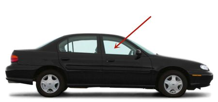 NAGD Passenger Right Side Front Door Window Glass, Compatible with Oldsmobile Cutlass 1997-1999, Chevrolet Malibu 1997-2003, Chevrolet Classic 2004-2005, Tempered Glass, Clear