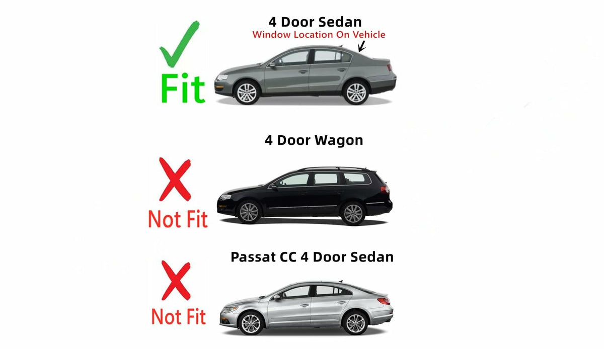 Heated Back Window Back Glass Compatible with Volkswagen Passat 4 Door Sedan 2006-2011 Models