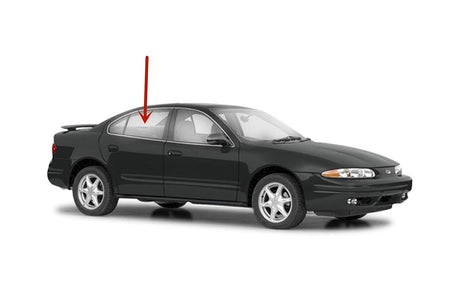 Passenger Right Side Rear Door Window Door Glass Compatible with Oldsmobile Alero/Pontiac Grand Am 4 Door Sedan 1999-2005 Models