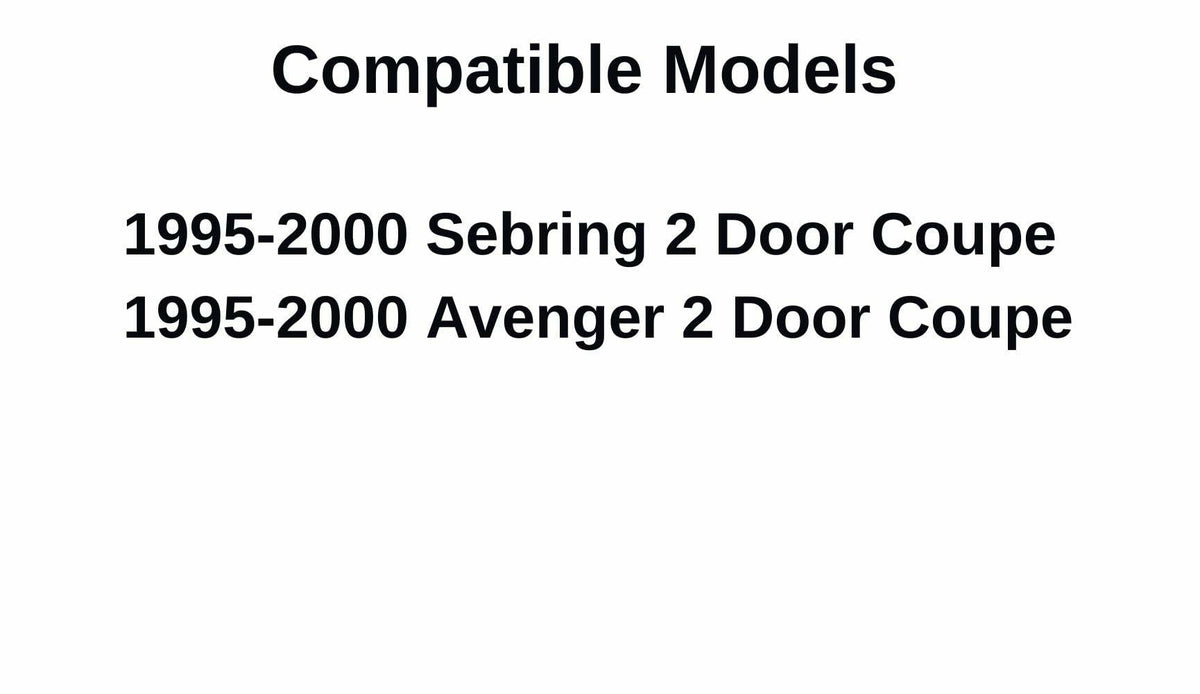 Driver Left Side Door Window Door Glass Compatible with Chrysler Sebring/Dodge Avenger 2 Door Coupe 1995-2000 Models