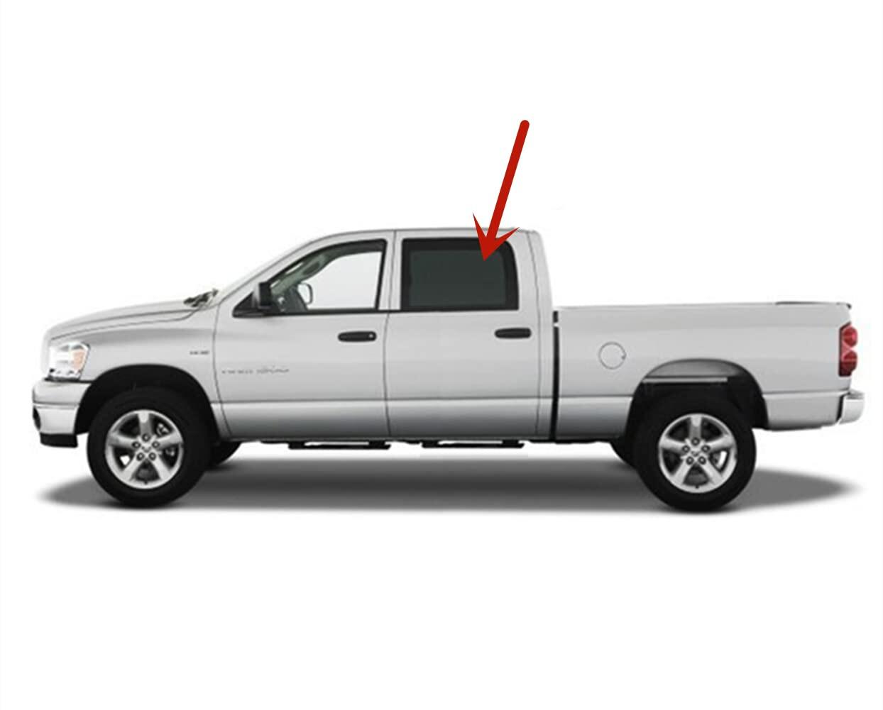 Driver Left Side Rear Door Window Glass Compatible with Dodge Ram 1500 2009-2018 & 1500Classic 2019-2024 & 2500 3500 2010-2026 & 3500Cab/Chs 4500 5500 2011-2026 4-Door Crew/Extended Crew Pickups