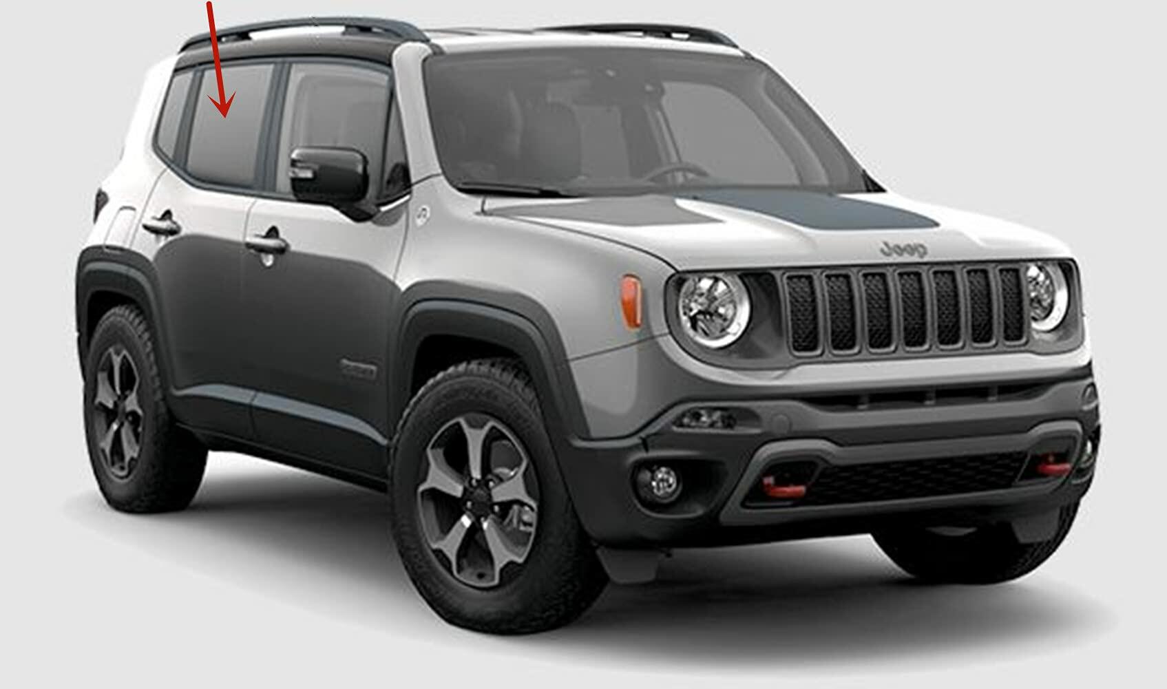 Passenger Right Side Rear Door Window Door Glass Compatible with Jeep Renegade 2015-2023 Models