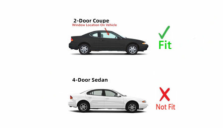 Passenger Right Side Door Window Door Glass Compatible with Oldsmobile Alero/Pontiac Grand Am 2 Door Coupe 1999-2005 Vehicle Models
