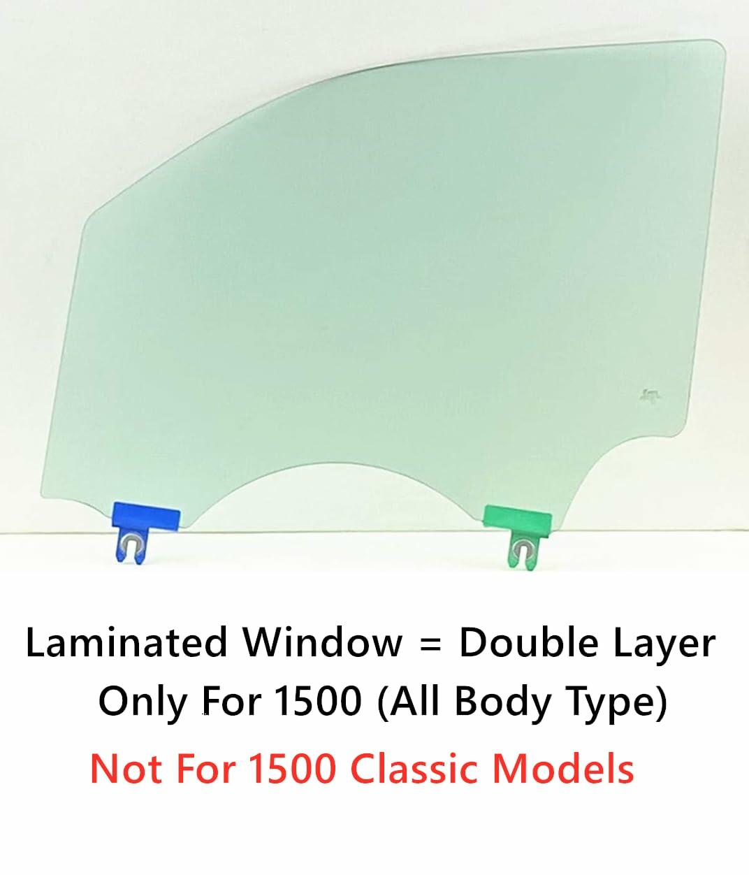 OEM Laminated Driver Left Side Front Door Window Door Glass Compatible with Ram 1500 Pickup 2019-2026 Models (Not For 1500Classic)