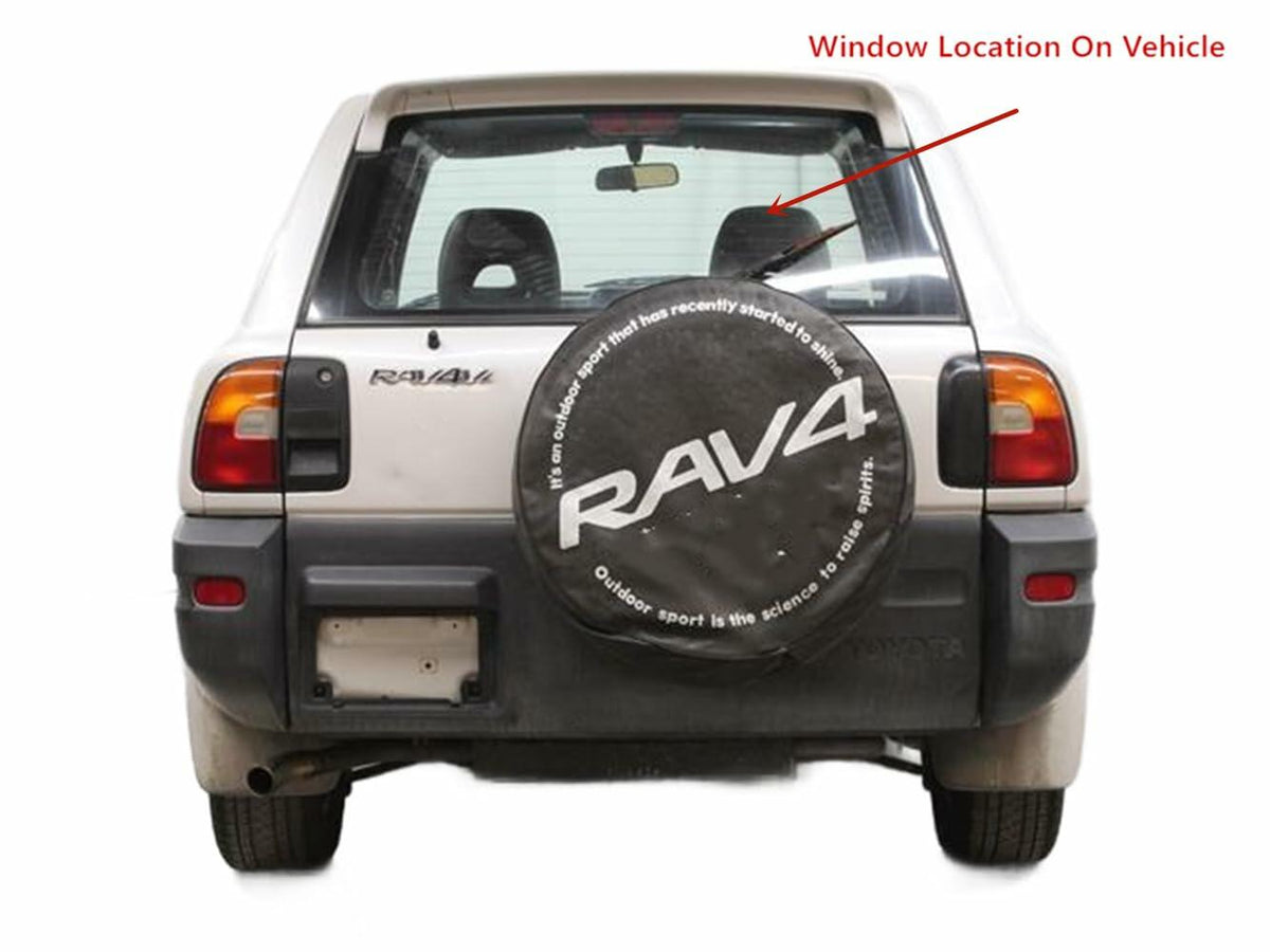 Heated Back Tailgate Window Back Glass Compatible with Toyota RAV4 1996-2000 Models
