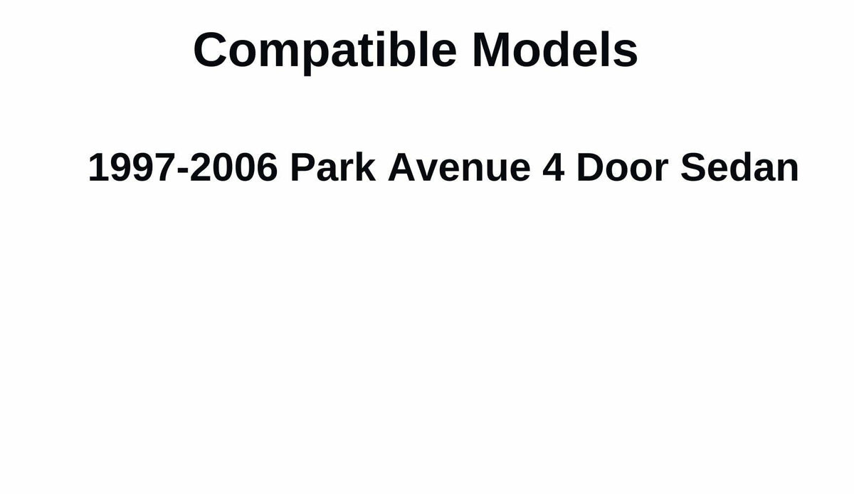 Driver Left Side Rear Door Window Door Glass Compatible with Buick Park Avenue 4 Door Sedan 1997-2006 Models