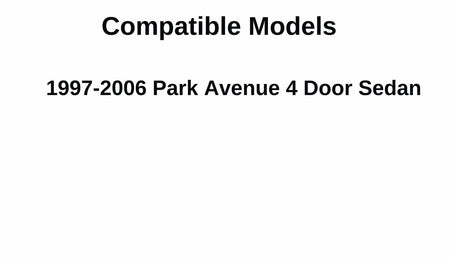 Driver Left Side Rear Door Window Door Glass Compatible with Buick Park Avenue 4 Door Sedan 1997-2006 Models