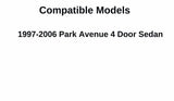Driver Left Side Rear Door Window Door Glass Compatible with Buick Park Avenue 4 Door Sedan 1997-2006 Models