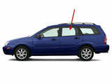 Driver Left Side Rear Door Window Door Glass Compatible with Ford Focus 4 Door Station Wagon 2000-2007 Models