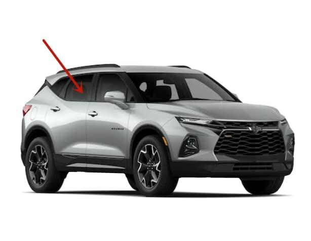 Privacy Passenger Right Side Rear Door Window Door Glass Compatible with Chevrolet Blazer 2019-2026 Models (Not For Blazer EV)