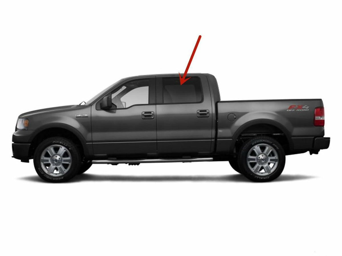 Driver Left Side Rear Door Window Door Glass Compatible with Ford F150/Lincoln Mark LT 4 Door Crew Cab 2004-2008 Models