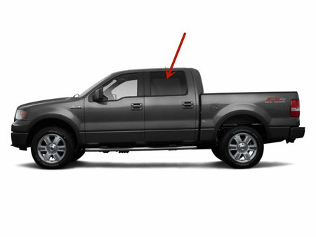 Driver Left Side Rear Door Window Door Glass Compatible with Ford F150/Lincoln Mark LT 4 Door Crew Cab 2004-2008 Models