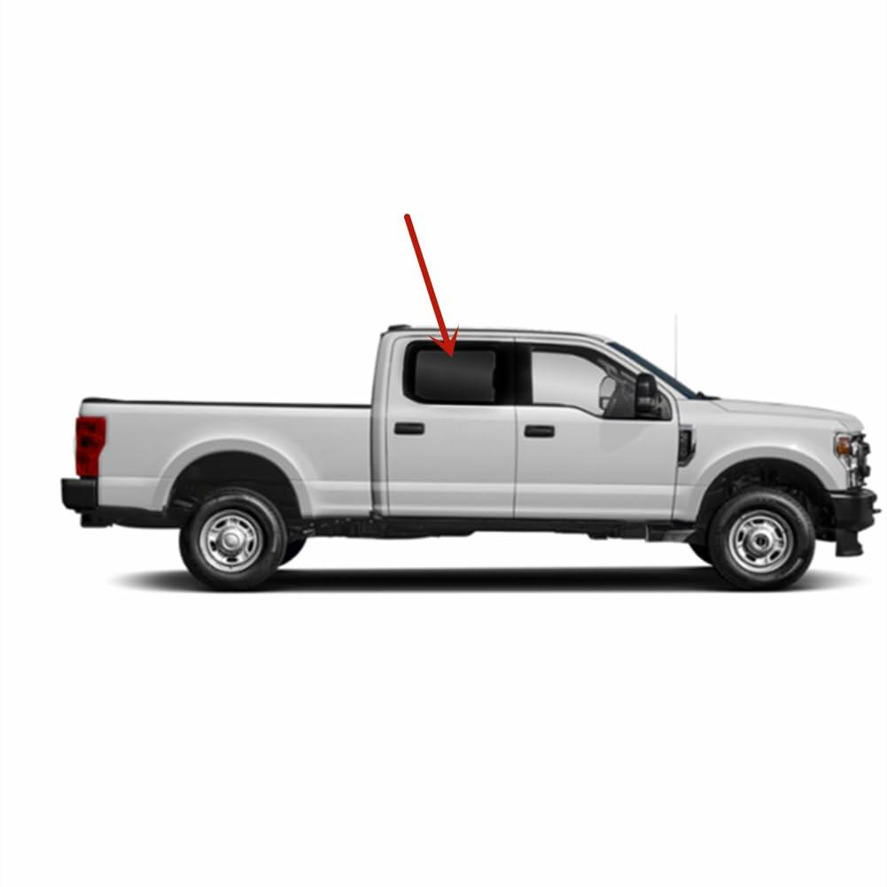 Platinum Edition Passenger Right Side Rear Door Window Door Glass Compatible with Ford F150 4 Door Crew Cab 2015-2020 Models / F250 F350 F450 F550 4 Door Crew Cab 2017-2022 Models