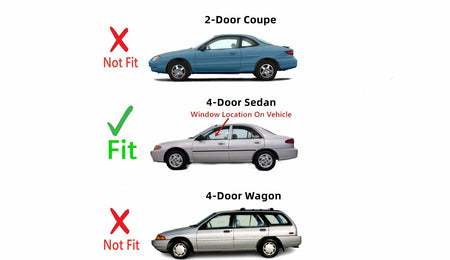 Driver Left Side Front Door Window Door Glass Compatible with Ford Escort/Mercury Tracer 4 Door Sedan 1997-2002 Models