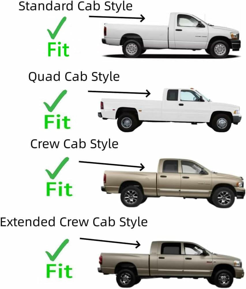 Manual Back Slider Window Glass Compatible with Dodge Ram Pickup 1500 2009-2018 & 1500Classic 2019-2024 & 2500 3500 2010-2026 & 3500Cab/Chs 4500 5500 2011-2026 Models