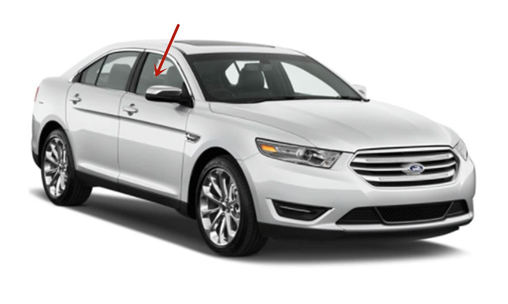 Tempered Passenger Right Side Front Door Window Door Glass Compatible with Ford Taurus 4 Door Sedan 2010-2019 Models