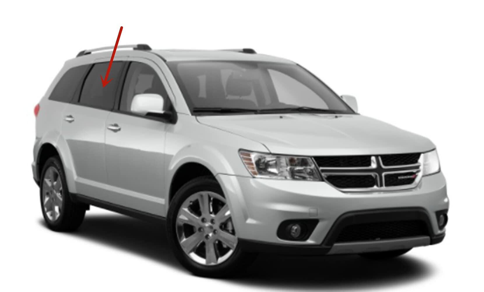 Passenger Right Side Rear Door Window Door Glass Compatible with Dodge Journey 2009-2020 Models