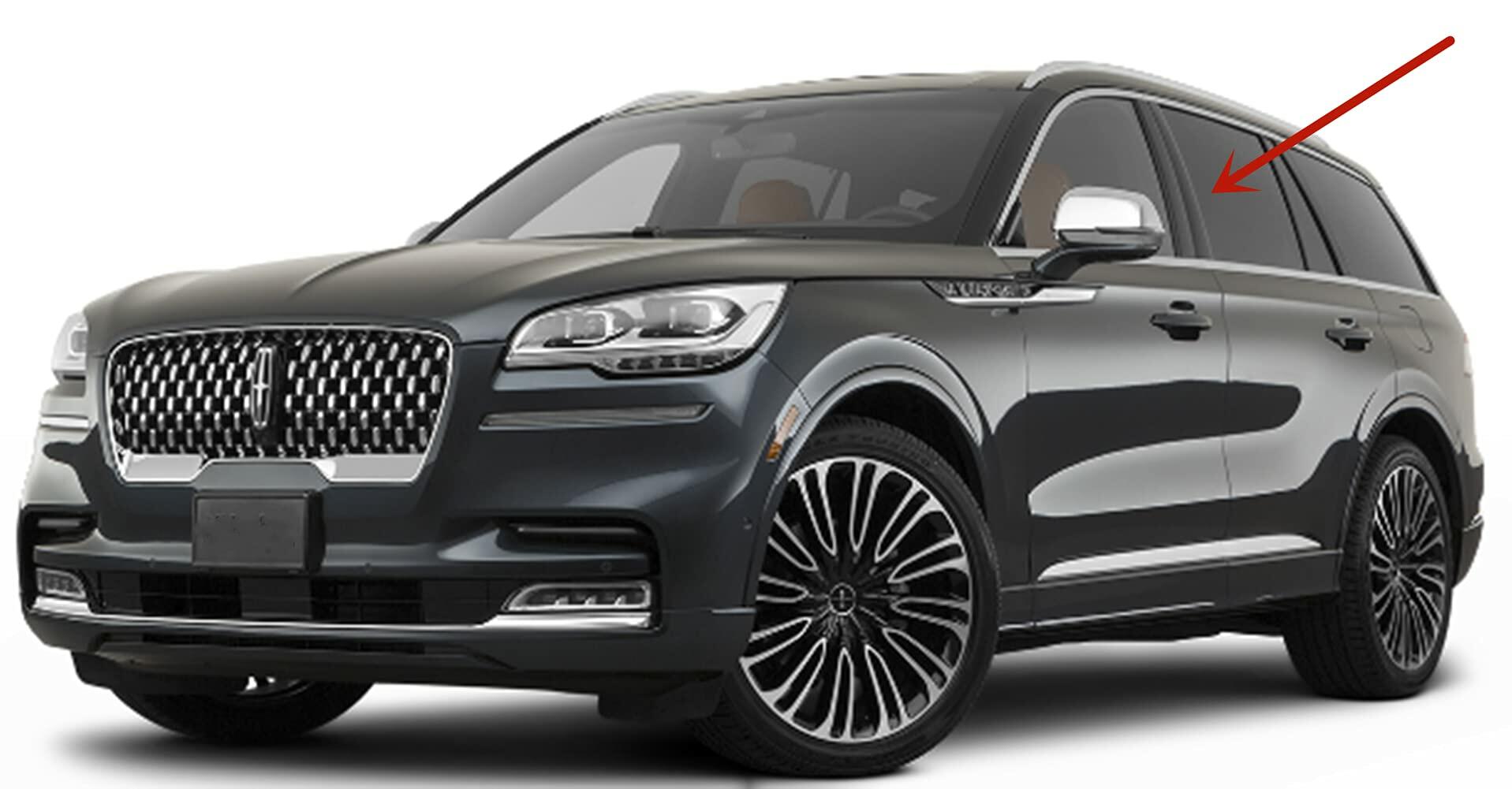 Laminated Driver Left Side Rear Door Window Door Glass Compatible with Lincoln Aviator 2020-2024 Models