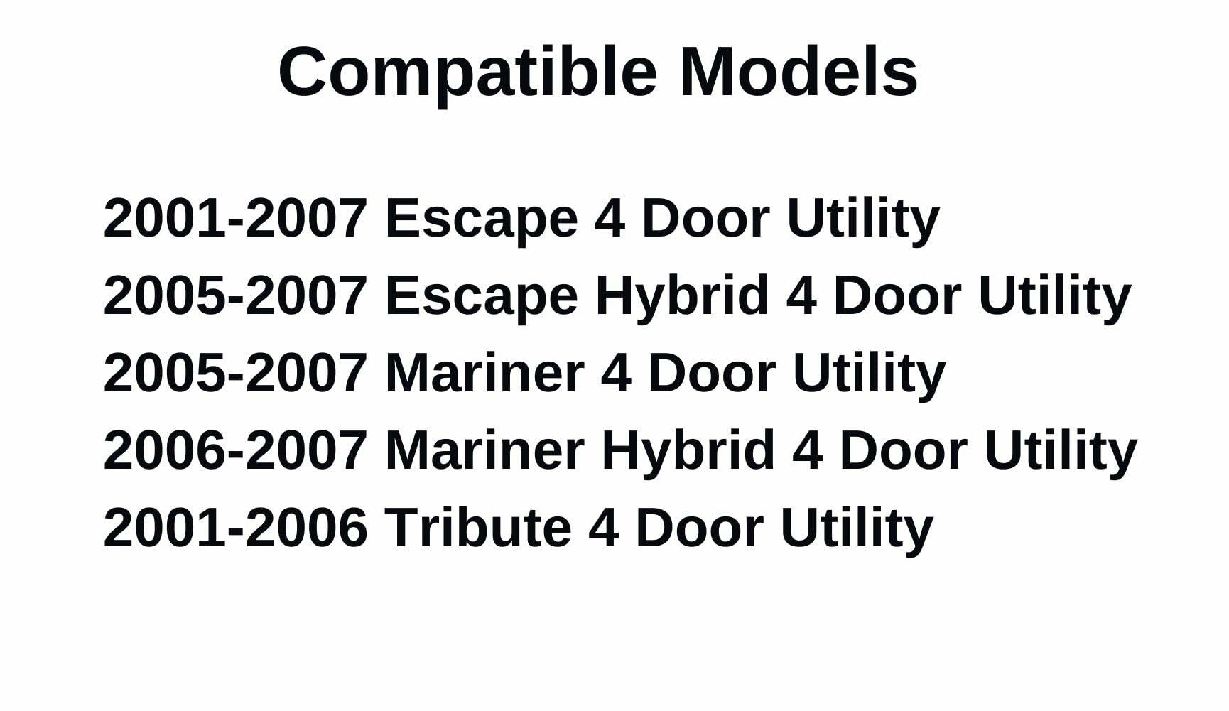 Driver Left Side Front Door Window Door Glass Compatible with Mazda Tribute 2001-2006 Models/Mercury Mariner 2005-2007 Models/Ford Escape 2001-2007 Models