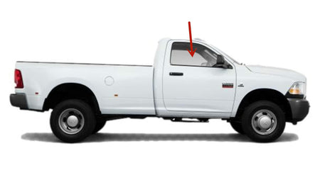 Tempered Passenger Right Side Door Window Door Glass Compatible with Dodge/Ram 1500 2009-2018 & 1500Classic 2019-2024 & 2500 3500 3500Cab/Chs 4500 5500 2011-2026 2-Door Standard Cab Pickup Models Only