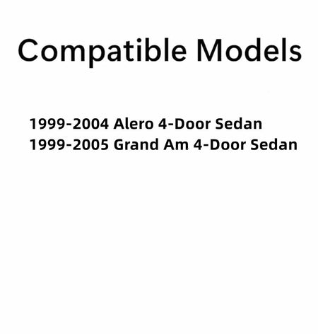 Driver Left Side Rear Door Window Door Glass Compatible with Oldsmobile Alero/Pontiac Grand Am 4 Door Sedan 1999-2005 Models