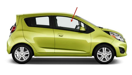 Passenger Right Side Front Door Window Door Glass Compatible with Chevrolet Spark 2013-2015 Models