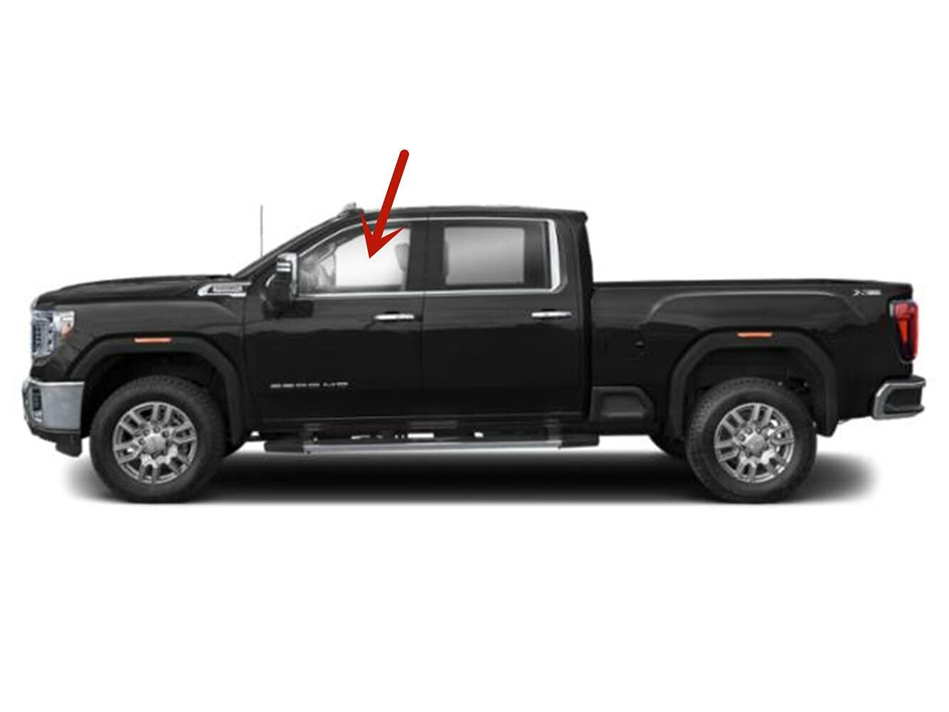 Driver Left Side Front Door Window Door Glass Compatible with Chevrolet Silverado 2500/3500 2020-2026 & GMC Sierra 2500/3500 2020-2026 4-Door Models (Not For 1500)