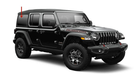 Passenger Right Side Quarter Window Quarter Glass Compatible with Jeep Wrangler 2018-2026 4 Door Models