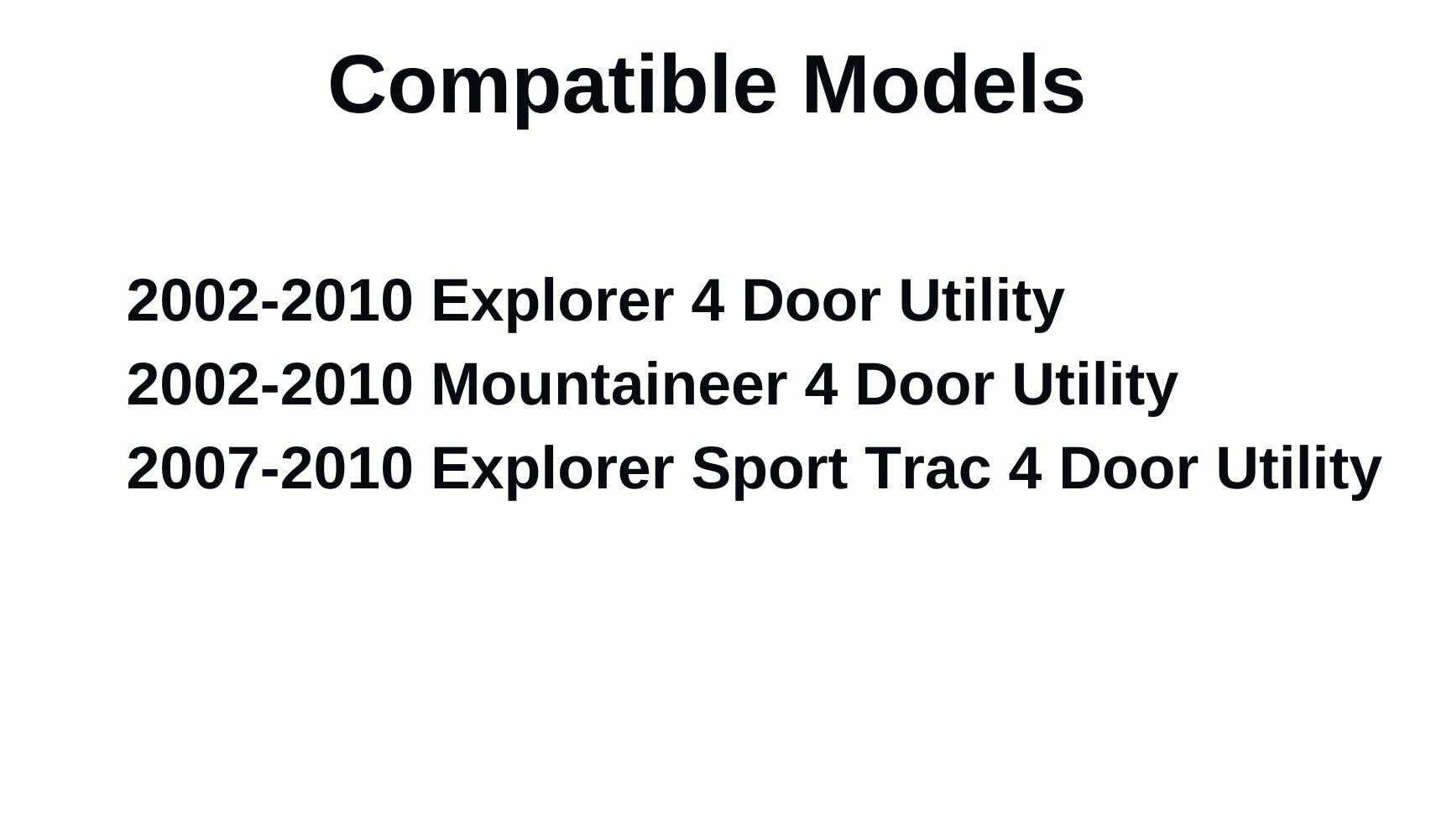 NAGD Passenger Right Side Front Door Window Glass Compatible with Ford Explorer/Mercury Mountaineer 2002-2010 4 Door Models/Ford Explorer Sport Trac 2007-2010 Models