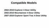 NAGD Passenger Right Side Front Door Window Glass Compatible with Ford Explorer/Mercury Mountaineer 2002-2010 4 Door Models/Ford Explorer Sport Trac 2007-2010 Models