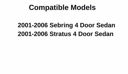Passenger Right Side Front Door Window Door Glass Compatible with Chrysler Sebring/Dodge Stratus 4 Door Sedan 2001-2006 Models