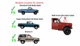 W/O Vent Style Passenger Right Side Door Window Door Glass Compatible with Ford Ranger Pickup 1988-1992 Models / Bronco II 2 Door Utility 1988-1990 Models
