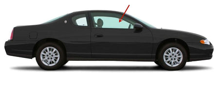 Passenger Right Side Front Door Window Door Glass Compatible with Chevrolet Monte Carlo 2 Door Coupe 2000-2009 Models