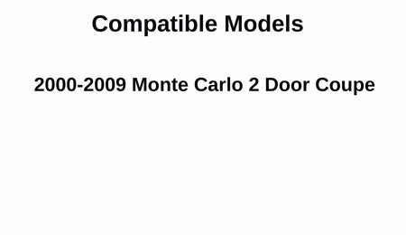 Passenger Right Side Front Door Window Door Glass Compatible with Chevrolet Monte Carlo 2 Door Coupe 2000-2009 Models