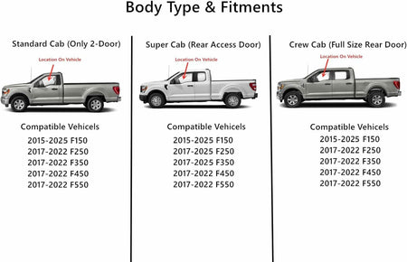 OE Laminated Driver Left Side Front Door Window Door Glass Compatible with Ford F150 2015-2025 / F250 F350 F450 F550 2017-2022 / F250 F350 Super Cab 2023-2025 Models