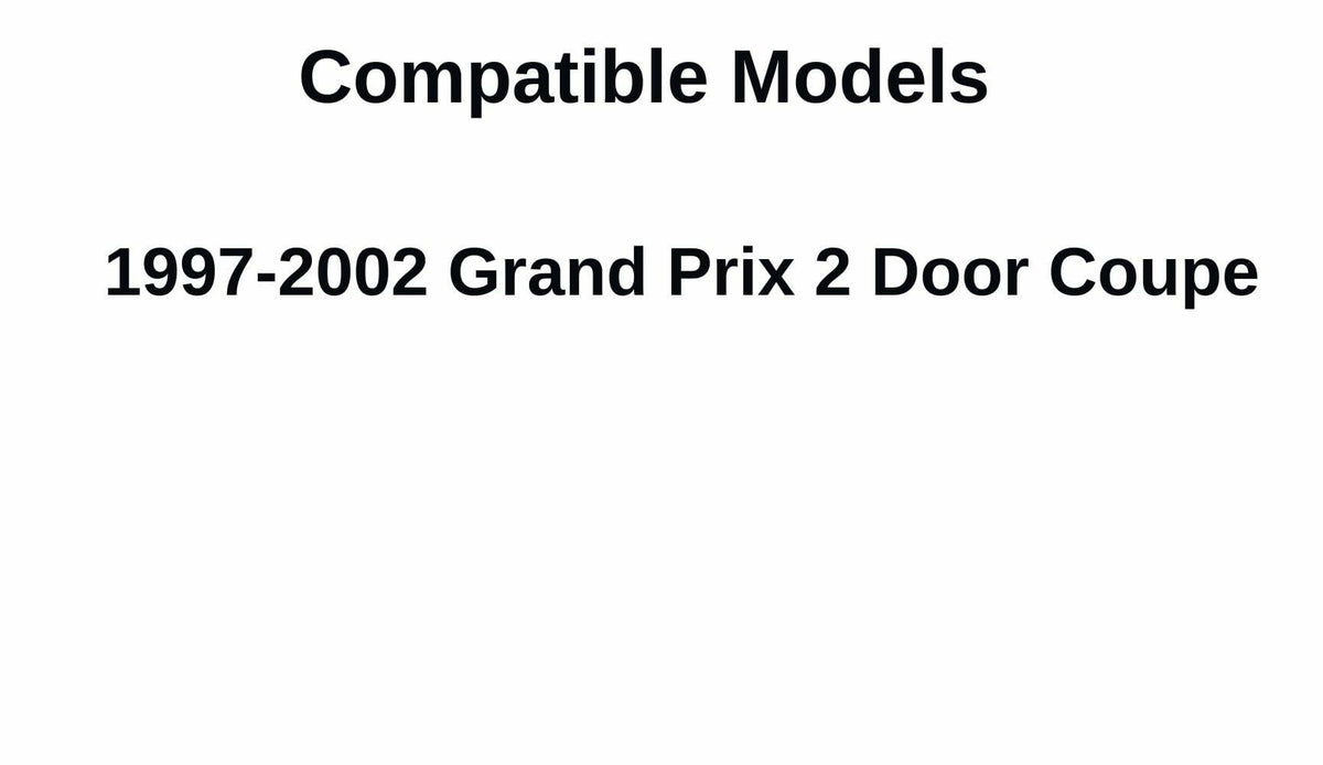 Passenger Right Side Door Window Glass Compatible with Pontiac Grand Prix 2 Door Coupe 1997-2002 Models
