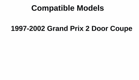 Passenger Right Side Door Window Glass Compatible with Pontiac Grand Prix 2 Door Coupe 1997-2002 Models