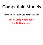 Driver Left Side Rear Door Window Door Glass Compatible with Lincoln Town Car 4 Door Sedan 1998-2011 Models