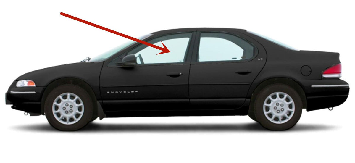 Driver Left Side Front Door Window Door Glass Compatible with Plymouth Breeze 4 Door Sedan 1996-2000 Models