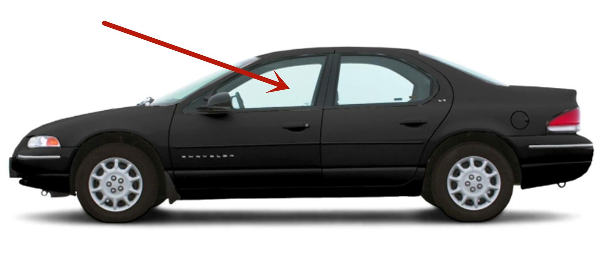 Driver Left Side Front Door Window Door Glass Compatible with Plymouth Breeze 4 Door Sedan 1996-2000 Models