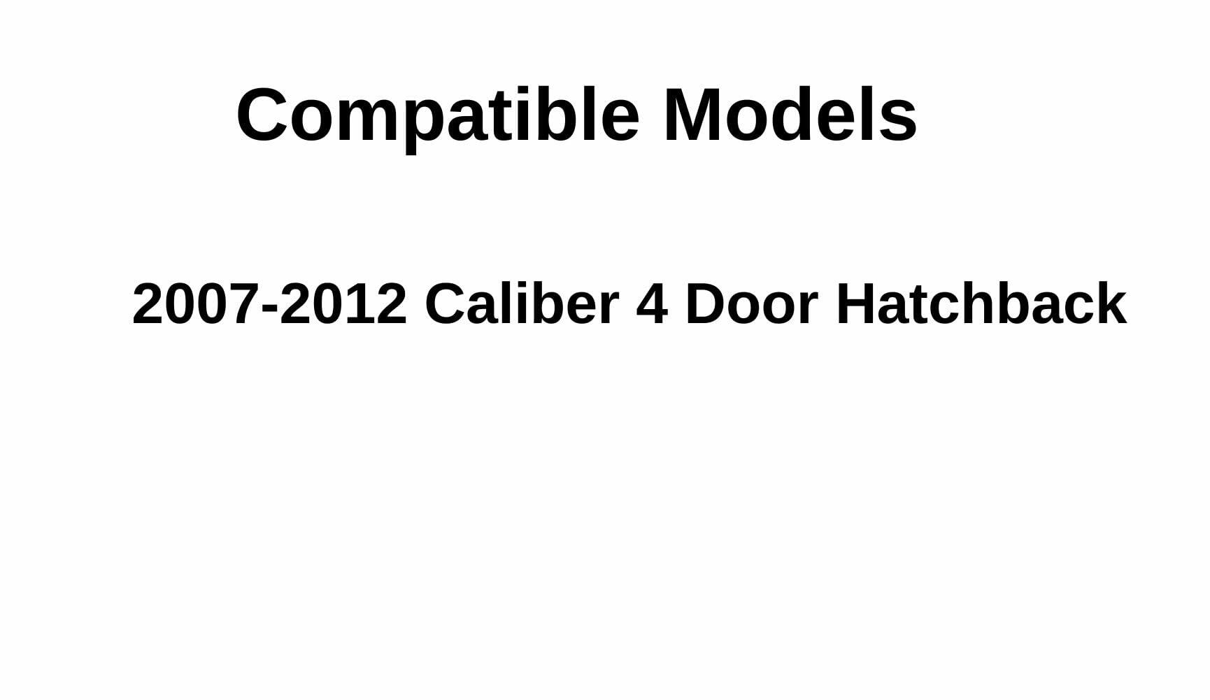 Passenger Right Side Rear Door Window Door Glass Compatible with Dodge Caliber 2007-2012 Models