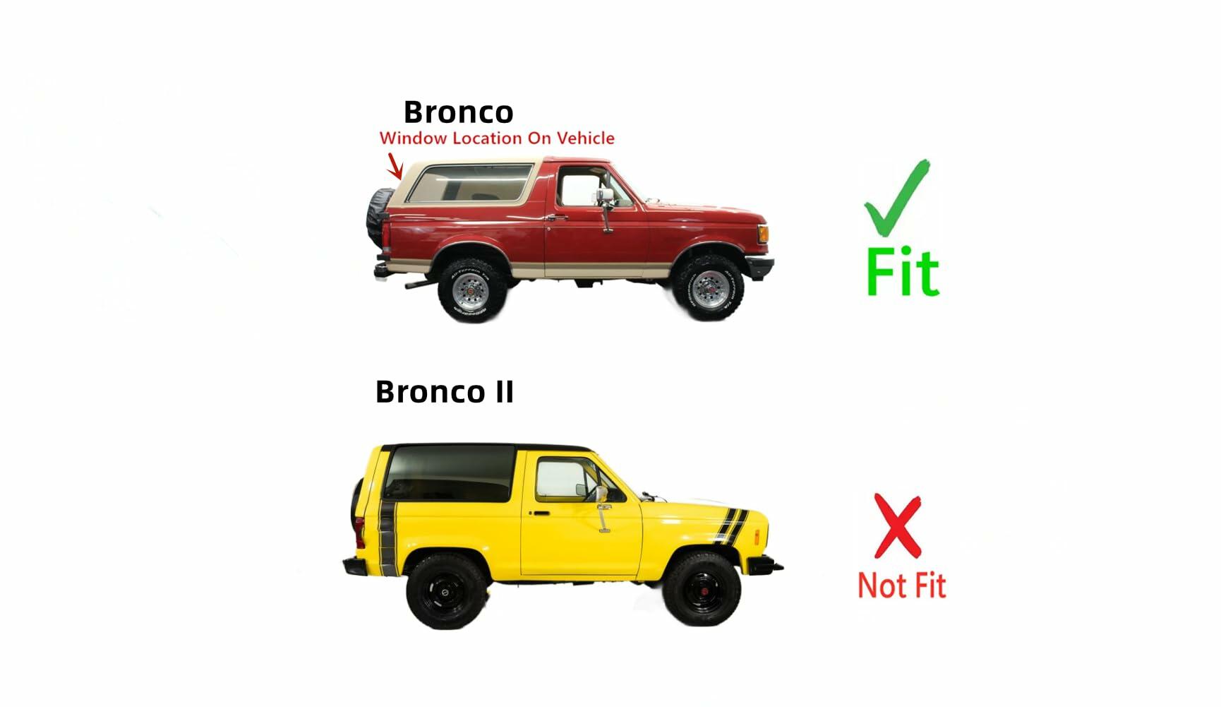 Power Drop Down Heated Back Window Back Glass Compatible with Ford Bronco 1988-1996 Models