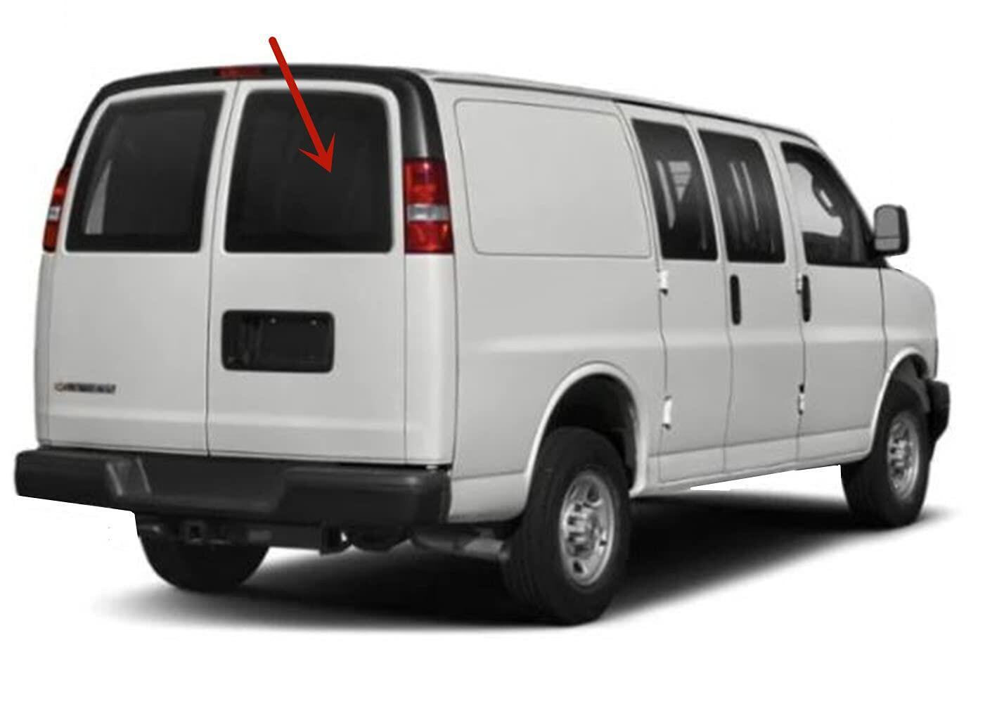 Privacy Stationary Back Window Back Glass Passenger Right Side Compatible with Chevrolet Express/GMC Savana Van 1996-2025 Models