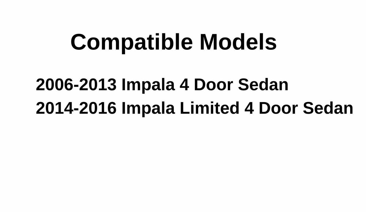 Driver Left Side Rear Door Window Door Glass Compatible with Chevrolet Impala 2006-2013 Models / Impala Limited 2014-2016 Models