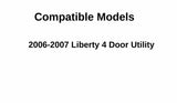 Driver Left Side Rear Door Window Door Glass Compatible with Jeep Liberty 2006-2007 Vehicle Models