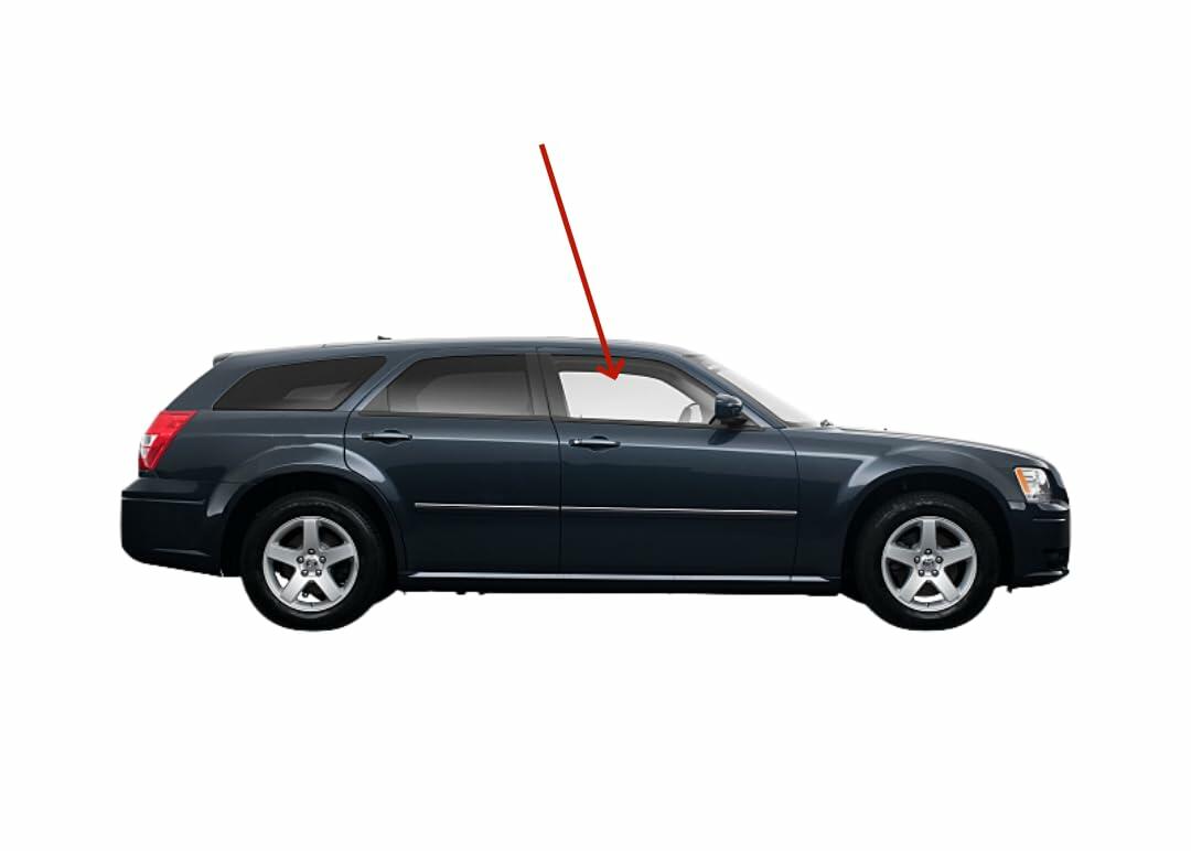 Passenger Right Side Front Door Window Door Glass Compatible with Chrysler 300 2005-2010 Models/Dodge Magnum 2005-2008 Models