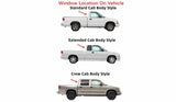 Privacy Stationary Back Window Back Glass Compatible with Chevrolet S10 & GMC Sonoma S15 1994-2005 / Isuzu Hombre Pickup 1996-2000 Models