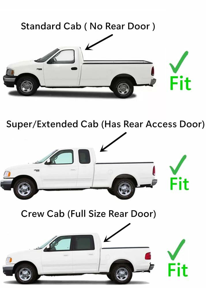 NAGD Stationary Rear Back Window Glass, Clear, Tempered Glass, Compatible with Ford F150 (1997-2003), F250LD (1997-1999), F150 Heritage (2004), Truck