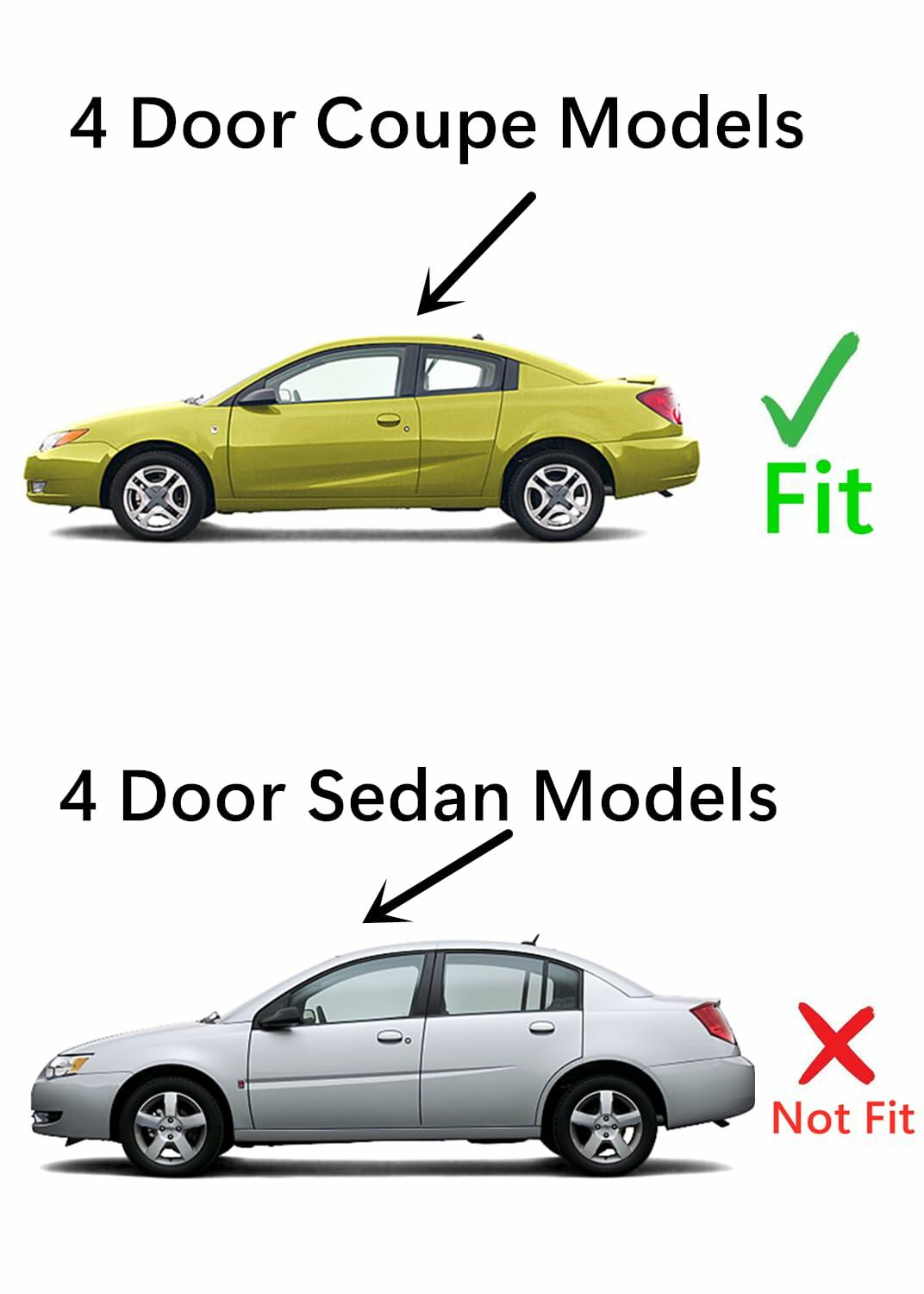 Driver Left Side Door Window Door Glass Compatible with Saturn Ion 4 Door Coupe 2003-2007 Models